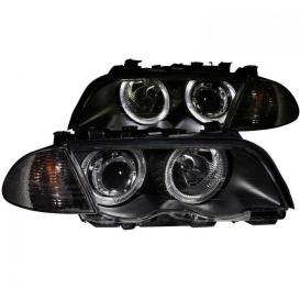 Anzo Driver and Passenger Side Projector Headlights with CCFL Halo (Black Housing, Clear Lens)