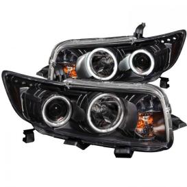 Anzo Driver and Passenger Side Projector Headlights With Halo (Black Housing, Clear Lens)