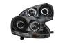 Anzo Driver and Passenger Side Projector Headlights with CCFL Halo (Black Housing, Clear Lens) - Anzo 121345