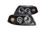 Anzo Driver and Passenger Side Projector Headlights With Halo (Black Housing, Clear Lens) - Anzo 121357