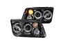 Anzo Driver and Passenger Side Projector Headlights with CCFL Halo (Black Housing, Clear Lens) - Anzo 121369
