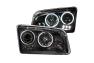 Anzo Driver and Passenger Side Projector Headlights With Halo (Black Housing, Clear Lens) - Anzo 121381