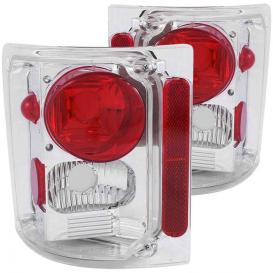 Anzo Driver and Passenger Side Tail Lights (Chrome Housing, Clear Lens)
