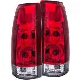 Anzo Driver and Passenger Side G5 Tail Lights (Chrome Housing, Red/Clear Lens)
