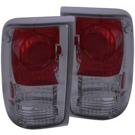 Anzo Driver and Passenger Side Tail Lights (Chrome Housing, Smoke Lens)