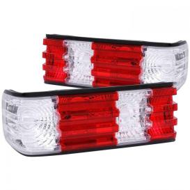 Anzo Driver and Passenger Side Tail Lights (Chrome Housing, Red/Clear Lens)
