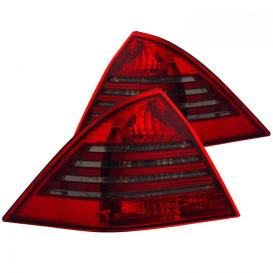 Anzo Driver and Passenger Side Tail Lights (Chrome Housing, Red/Smoke Lens)