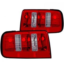 Anzo Driver and Passenger Side 2010 Style Tail Lights (Chrome Housing, Red/Clear Lens)