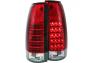 Anzo Driver and Passenger Side LED Tail Lights (Chrome Housing, Red/Clear Lens) - Anzo 311057