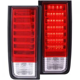 Anzo Driver and Passenger Side LED Tail Lights (Chrome Housing, Red/Clear Lens)