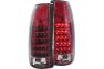 Anzo Driver and Passenger Side LED Tail Lights (Chrome Housing, Red/Clear Lens) - Anzo 311079