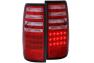Anzo Driver and Passenger Side LED Tail Lights (Chrome Housing, Red/Clear Lens) - Anzo 311095