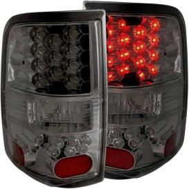 Anzo Driver and Passenger Side LED Tail Lights (Chrome Housing, Smoke Lens)