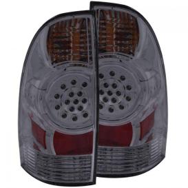 Anzo Driver and Passenger Side LED Tail Lights (Chrome Housing, Smoke Lens)