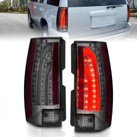Anzo Driver and Passenger Side Escalade Look LED Tail Lights (Chrome Housing, Smoke Lens)