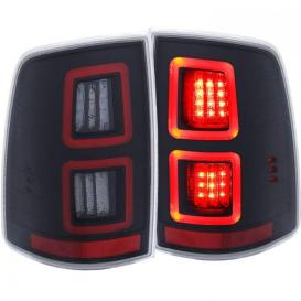 Anzo Driver and Passenger Side LED Tail Lights (Black Housing, Clear Lens)