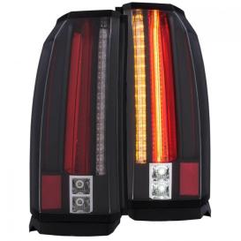 Anzo Driver and Passenger Side LED Tail Lights (Black Housing, Clear Lens)