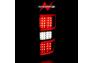 Anzo Driver and Passenger Side LED Tail Lights With Sequential Turn Signals With Red Light Bar (Black Housing, Red Lens) - Anzo 311314