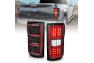 Anzo Driver and Passenger Side LED Tail Lights With Sequential Turn Signals With Red Light Bar (Black Housing, Red Lens) - Anzo 311314