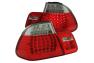 Anzo Driver and Passenger Side 4Pc LED Tail Lights (Chrome Housing, Red/Clear Lens) - Anzo 321004