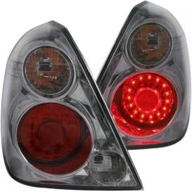 Anzo Driver and Passenger Side LED Tail Lights (Chrome Housing, Smoke Lens)