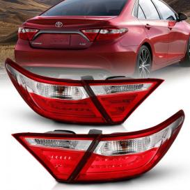 Anzo Driver and Passenger Side LED Tail Lights (Chrome Housing, Red/Clear Lens)