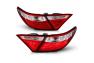 Anzo Driver and Passenger Side LED Tail Lights (Chrome Housing, Red/Clear Lens) - Anzo 321335