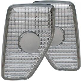 Anzo Driver and Passenger Side Side Marker Lights (Chrome Housing, Clear Lens)