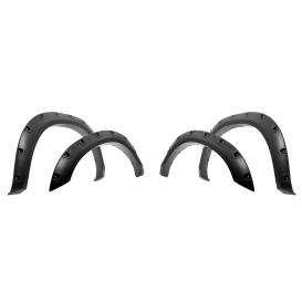 Pocket Dimple Style Smooth Black Front and Rear Fender Flare Set