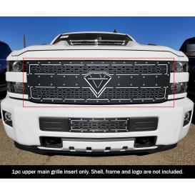 APS 1-Pc Black Powder Coated Double Layer Laser Cut Sheet Main Upper Grille