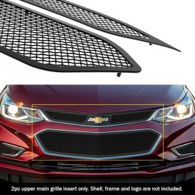 APS 2-Pc Black Powder Coated 1.8mm Wire Mesh Main Upper Grille