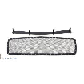 APS 1-Pc Black Powder Coated 1.8mm Wire Mesh Rivet Style Main Upper Grille