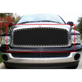 APS 1-Pc Black Powder Coated 1.8mm Wire Mesh Rivet Style Main Upper Grille