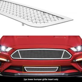 APS 3-Pc Chrome Polished 1.8mm Wire Mesh Lower Bumper Grille