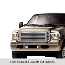 APS 3-Pc Chrome Polished 8X6 Horizontal Billet Main Upper Grille