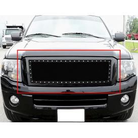 APS 1-Pc Black Powder Coated 1.8mm Wire Mesh Rivet Style Main Upper Grille