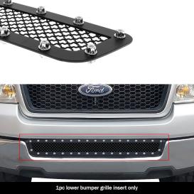 APS 1-Pc Black Powder Coated 1.8mm Wire Mesh Rivet Style Lower Bumper Grille
