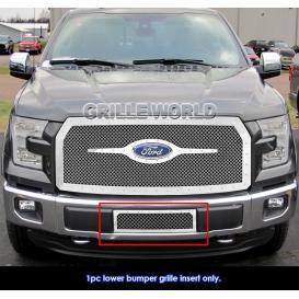 APS 1-Pc Chrome Polished 2.5mm Wire Mesh Rivet Lower Bumper Grille