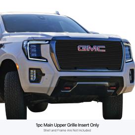 3-PC Black Horizontal SS Billet Main Upper Grille