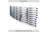 APS 1-Pc Silver Hairline Horizontal Billet Lower Bumper Grille - APS GR12HEC89C