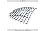 APS 1-Pc Chrome Polished 8X6 Horizontal Billet Lower Bumper Grille - APS GR13FFF48S