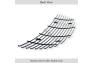 APS 1-Pc Chrome Polished 8X6 Horizontal Billet Lower Bumper Grille - APS GR13FFF48S