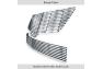 APS 2-Pc Silver Hairline 8X6 Horizontal Billet Main Upper and Lower Bumper Grille - APS GR14HGG65C