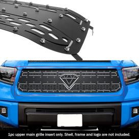APS 1-Pc Black Powder Coated Double Layer Laser Cut Sheet Main Upper Grille