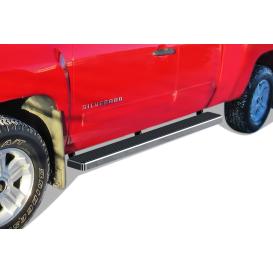  1999-2013 Chevrolet Silverado APS 5" iStep Door-to-Door Silver Hairline Running Boards