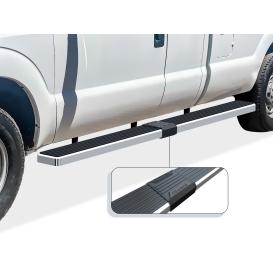 6" iStep Wheel-to-Wheel Silver Hairline Running Boards