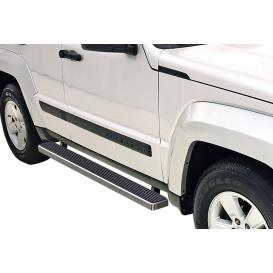 APS 5" iStep Door-to-Door Silver Hairline Running Boards