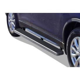 APS 5" iStep Door-to-Door Silver Hairline Running Boards