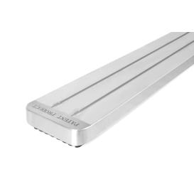 APS 6" iStep Wheel-to-Wheel Silver Hairline Running Boards