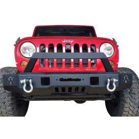 APS Mid Width Black Front Winch HD Bumper with Hoop